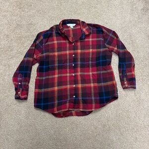 Old Navy women the Boyfriend flannel Shirt. Small Petite